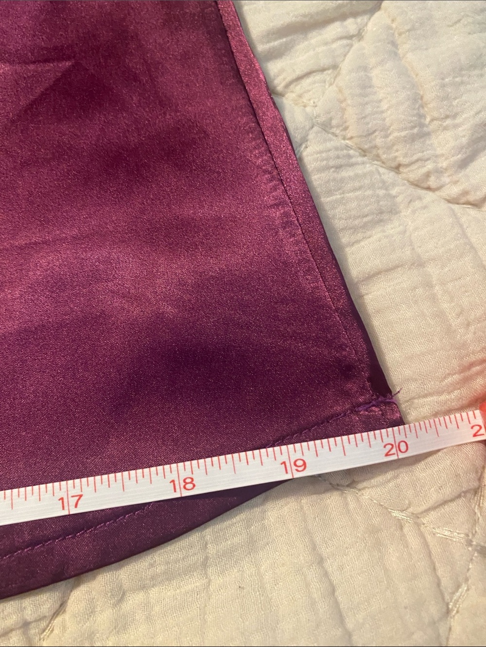 Amazon Satin One-Shoulder Bow Cowl Neck Top in Plum - Picture 8 of 11
